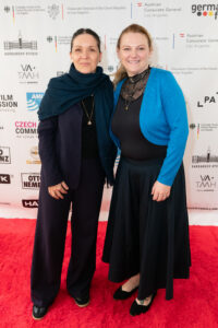 Oscar nominated Makeup and Hair Designers Heike Merkel and Linda Eisenhamerová, photo: Aaron Perez/Villa Aurora