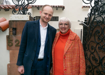 Czech Deputy Minister of Culture for audiovision Michal Šašek with German Minister of Culture and Media Claudia Roth, photo: Aaron Perez/Villa Aurora